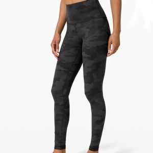 Lululemon black camo leggings.